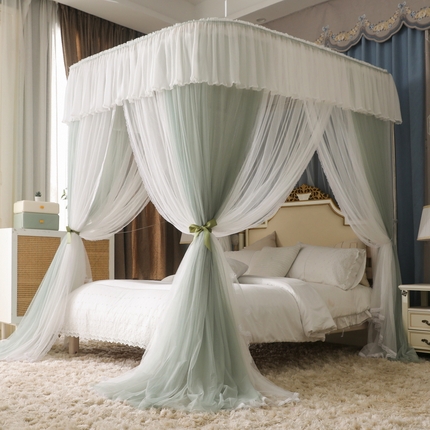 91家纺网 家纺一手货源 找家纺 （总）夏彩 2025新款双层防蚊纱雪纺轨道蚊帐88561+88592+88619