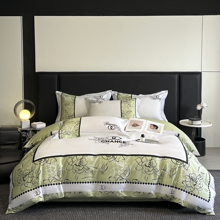 91家纺网 家纺一手货源 找家纺 （总）2025新款博纳家纺 纯棉数码印花+绣花四件套