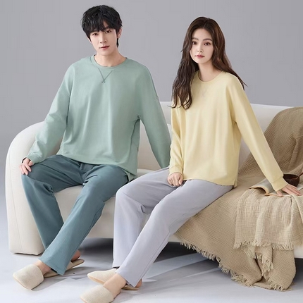 91家纺网 家纺一手货源 找家纺 （总）洛兰沙家居馆【只代发】【只代发】 纯棉情侣翻领睡袍