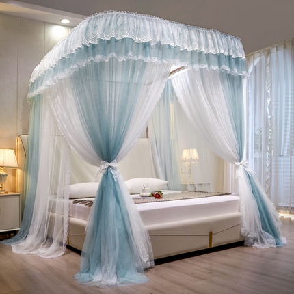 91家纺网 家纺一手货源 找家纺 （总）夏彩 2025新款双层防蚊纱雪纺轨道蚊帐88561+88592+88619