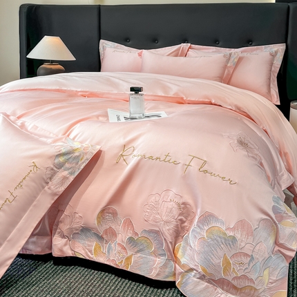 91家纺网 家纺一手货源 找家纺 （总）女子家纺 2025新款亲肤棉刺绣四件套-兹尔华