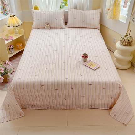 91家纺网 家纺一手货源 找家纺 （总）名兮-2025新款全棉双层纱床单