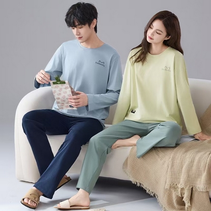 91家纺网 家纺一手货源 找家纺 （总）洛兰沙家居馆【只代发】【只代发】 纯棉情侣翻领睡袍