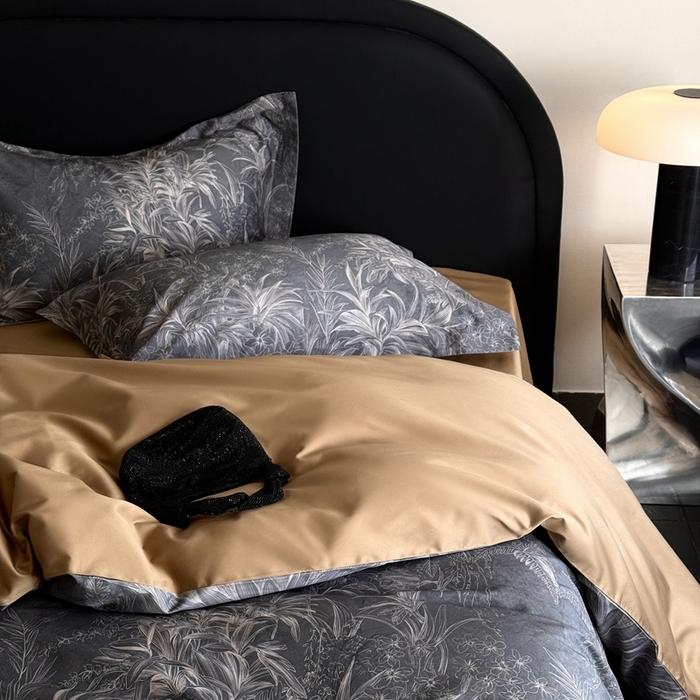 91家纺网 家纺一手货源 找家纺 （总）鹿班家居 2025年春夏款100S长绒棉数码印花系列四件套—挪威森林