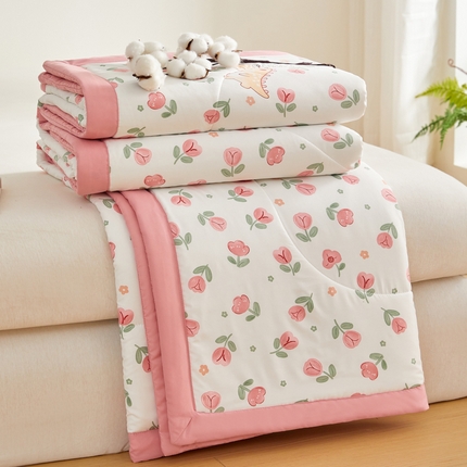 91家纺网 家纺一手货源 找家纺 （总）海洋家纺 2025款水洗棉纯棉花夏凉被全棉花印花夏被空调被薄被子