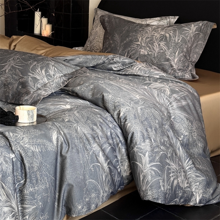 91家纺网 家纺一手货源 找家纺 （总）鹿班家居 2025年春夏款100S长绒棉数码印花系列四件套—挪威森林