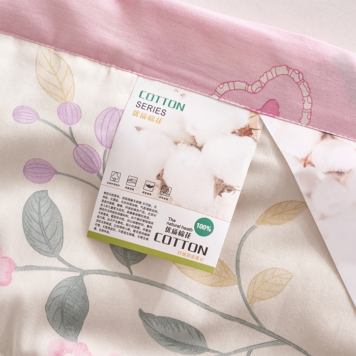 91家纺网 家纺一手货源 找家纺 羽梦家纺 2025新款新疆棉花全棉夏凉被被子被芯 浅花悠悠