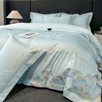 91家纺网 家纺一手货源 找家纺 （总）女子家纺 2025新款亲肤棉刺绣四件套-兹尔华