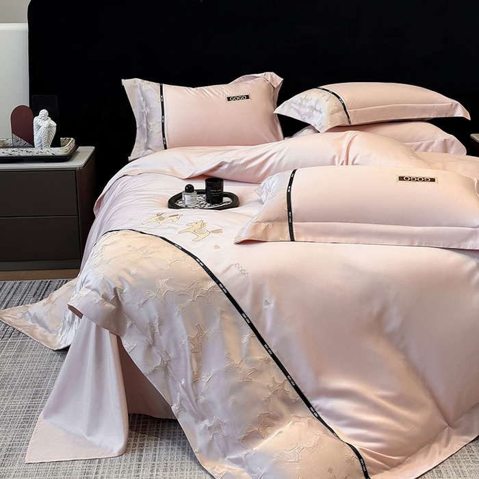 91家纺网 家纺一手货源 找家纺 （总）奥汀洛家纺 2025新款工艺款水洗天丝四件套-艾玛