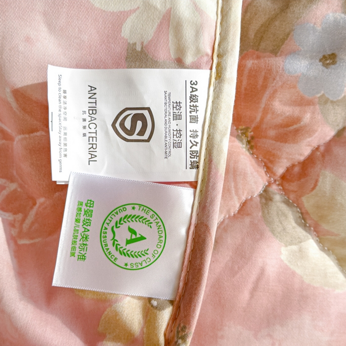 91家纺网 家纺一手货源 找家纺 U品汇 2025新款A类全棉夹棉防水床笠床罩单件隔尿透气床垫加厚防尘可水洗保护套 晚色芳莲-粉