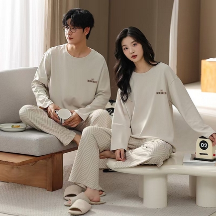 91家纺网 家纺一手货源 找家纺 （总）洛兰沙家居馆【只代发】【只代发】 纯棉情侣翻领睡袍