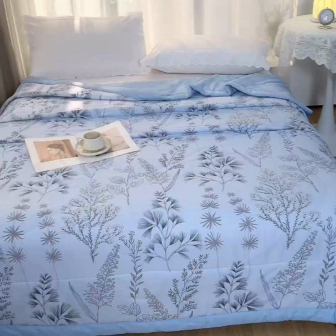 91家纺网 家纺一手货源 找家纺 羽梦家纺 2025新款新疆棉花全棉夏凉被被子被芯 沐雅清风