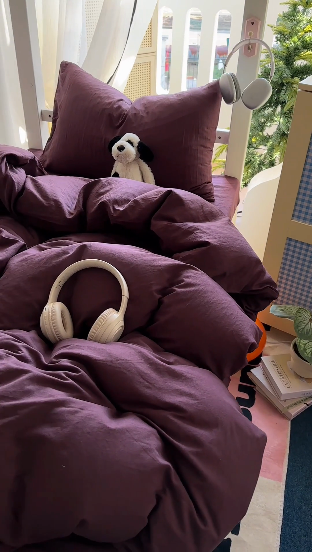91家纺网 家纺一手货源 找家纺 阿曼达 2025新款纯色水洗m学生床单人四件套 纯色-幻紫