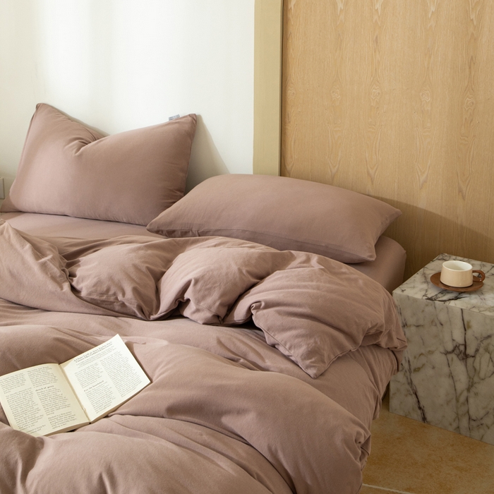 91家纺网 家纺一手货源 找家纺 梦可莱家居 2025春夏新品全棉针织棉纯色系列 蔷薇