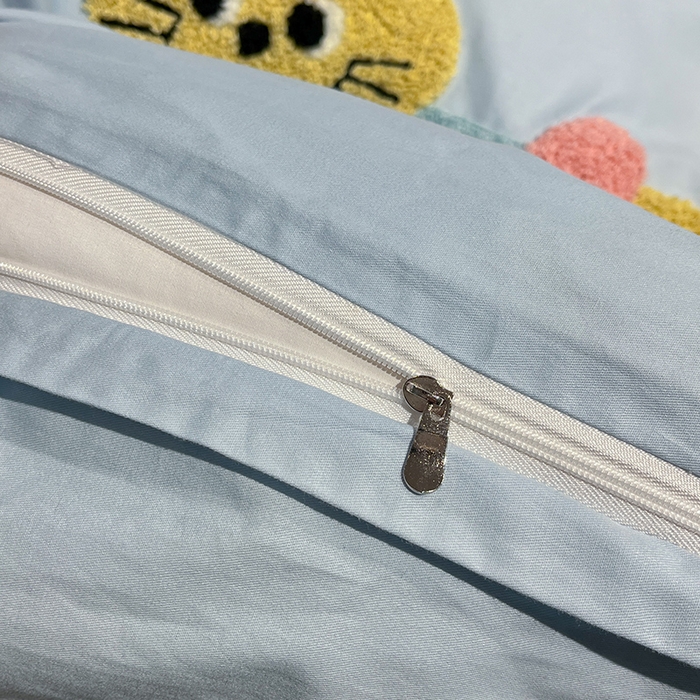 91家纺网 家纺一手货源 找家纺 蓝邻2025年新款全棉纯棉40s毛巾绣四件套 蓝梦喵语