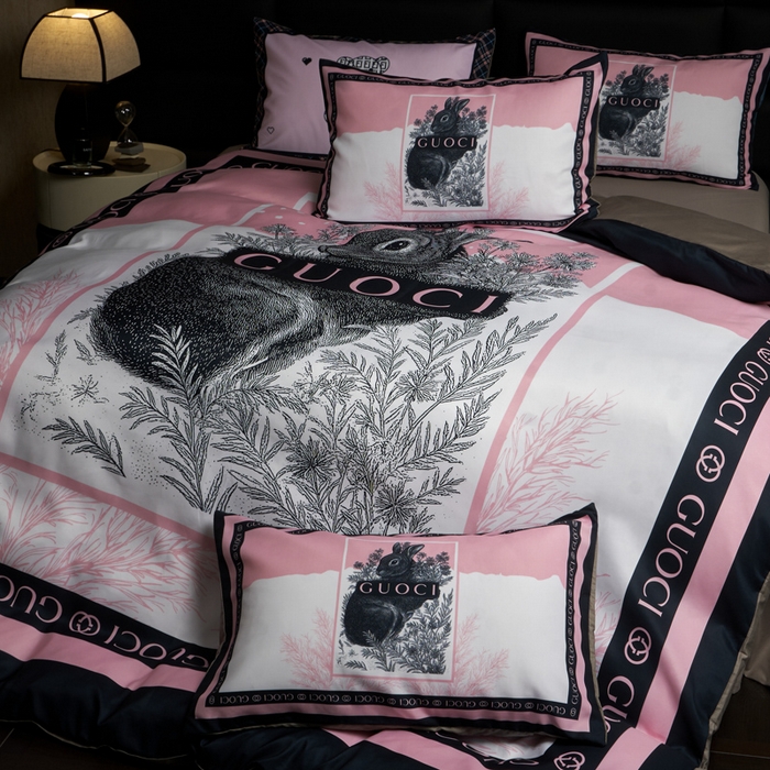 91家纺网 家纺一手货源 找家纺 花沐 2025新款轻奢潮牌亲肤棉纯棉四件套 熙兔