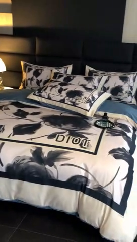 91家纺网 家纺一手货源 找家纺 花沐 2025新款轻奢潮牌亲肤棉纯棉四件套 美迪