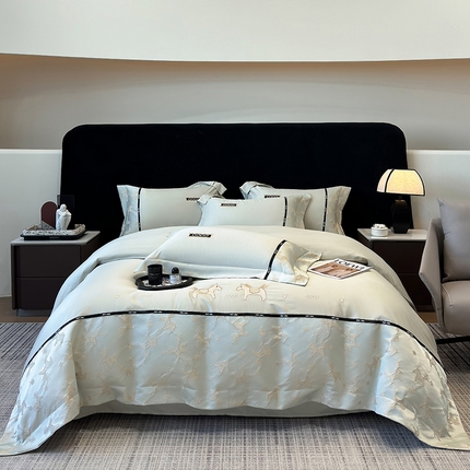 91家纺网 家纺一手货源 找家纺 （总）奥汀洛家纺 2025新款工艺款水洗天丝四件套-艾玛