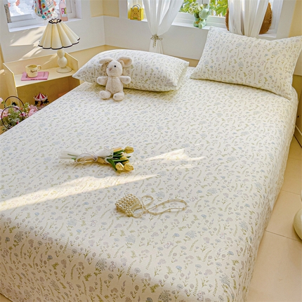 名兮-2025新款全棉双层纱床单 双层纱-晴天兔