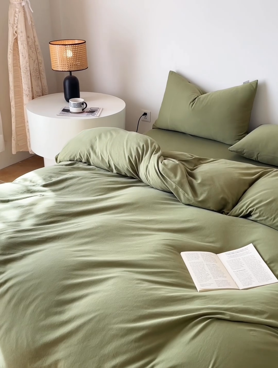 91家纺网 家纺一手货源 找家纺 梦可莱家居 2025春夏新品全棉针织棉纯色系列 青春绿