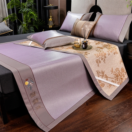 91家纺网 家纺一手货源 找家纺 （总）小牛席业2025新款柠檬清香冰藤席凉席藤席冰藤席竹席空调席草席冰丝席豆豆席乳胶席三件套