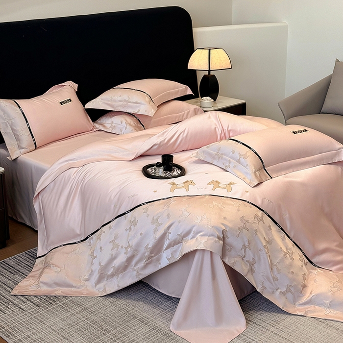 91家纺网 家纺一手货源 找家纺 （总）奥汀洛家纺 2025新款工艺款水洗天丝四件套-艾玛