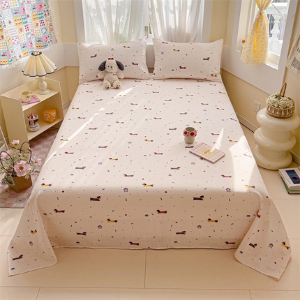 91家纺网 家纺一手货源 找家纺 （总）名兮-2025新款全棉双层纱床单