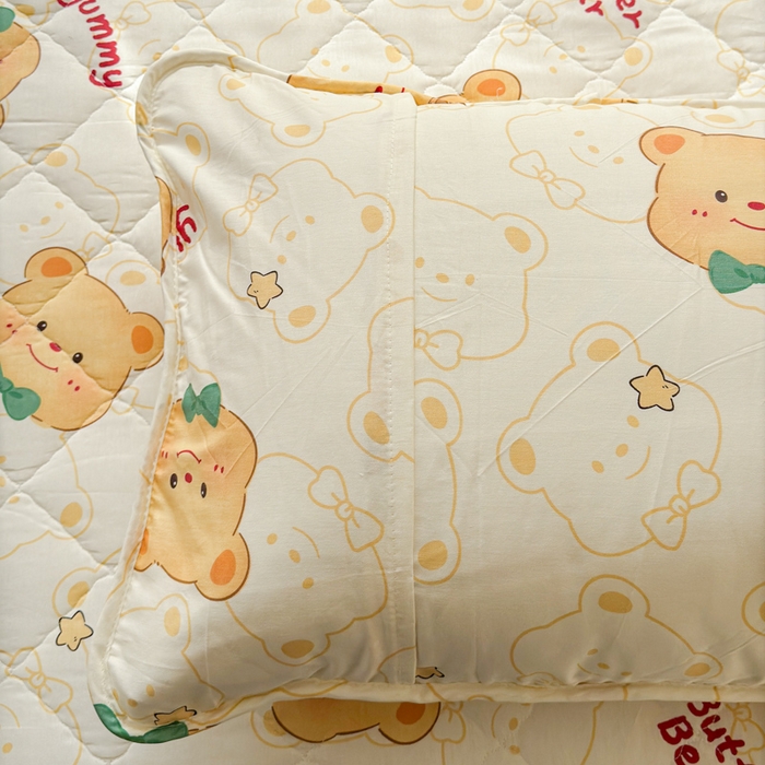 91家纺网 家纺一手货源 找家纺 U品汇 2025新款A类全棉夹棉防水床笠床罩单件隔尿透气床垫加厚防尘可水洗保护套 瑞迪熊