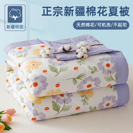 91家纺网 家纺一手货源 找家纺 （总）海洋家纺 2025款水洗棉纯棉花夏凉被全棉花印花夏被空调被薄被子