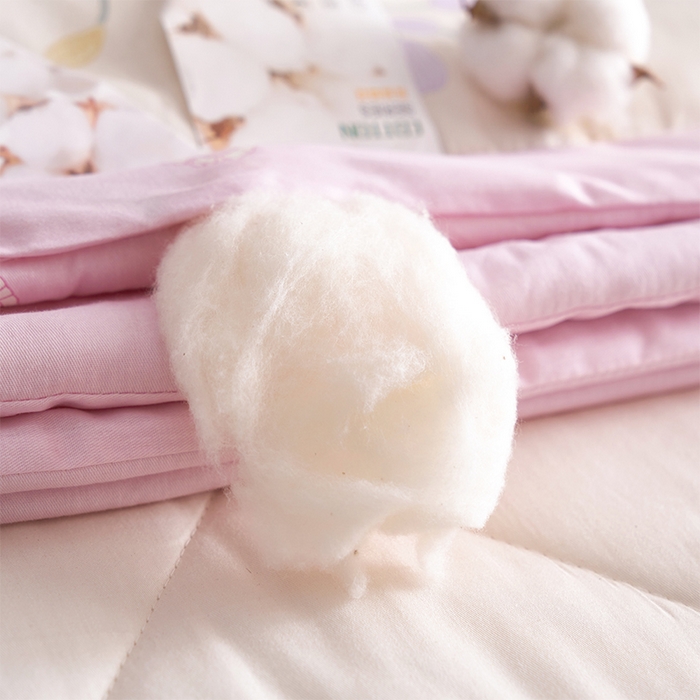 91家纺网 家纺一手货源 找家纺 羽梦家纺 2025新款新疆棉花全棉夏凉被被子被芯 浅花悠悠