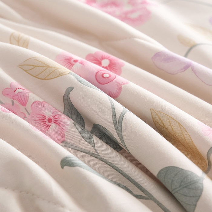 91家纺网 家纺一手货源 找家纺 羽梦家纺 2025新款新疆棉花全棉夏凉被被子被芯 浅花悠悠