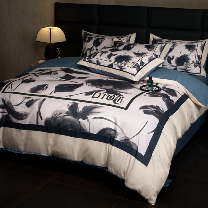 91家纺网 家纺一手货源 找家纺 花沐 2025新款轻奢潮牌亲肤棉纯棉四件套 美迪