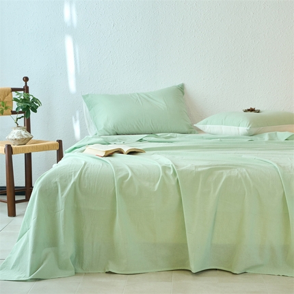 91家纺网 家纺一手货源 找家纺 （总）兰紫橙家纺 2025新款A类纯色色织全棉水洗棉床单