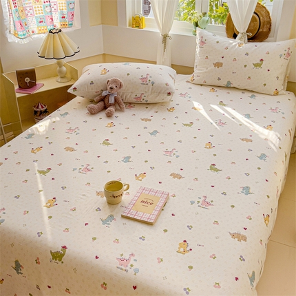 名兮-2025新款全棉双层纱床单 双层纱-趣味王国