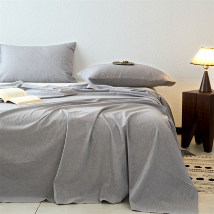 91家纺网 家纺一手货源 找家纺 （总）兰紫橙家纺 2025新款A类纯色色织全棉水洗棉床单