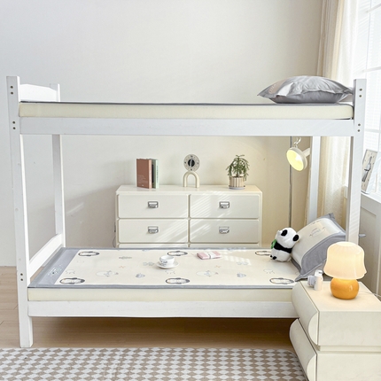 航途席业 2025新款学生印花冰藤凉席 小企鹅