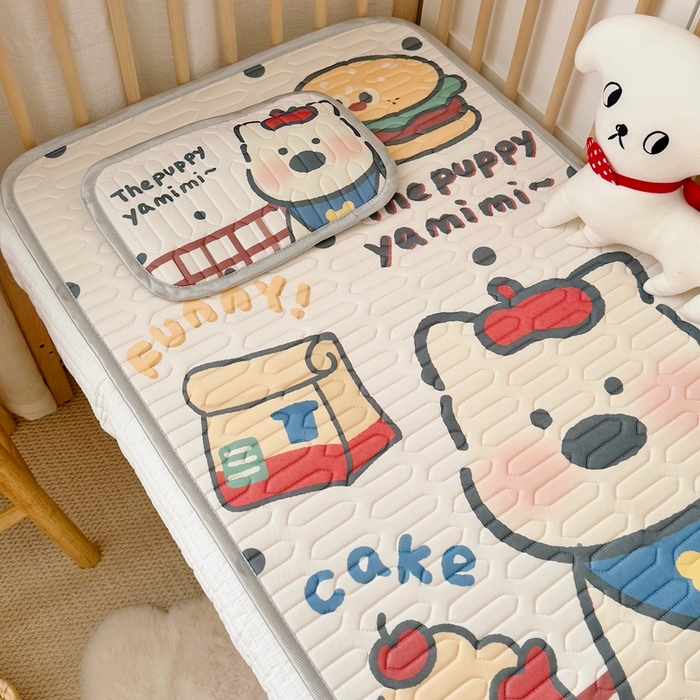 91家纺网 家纺一手货源 找家纺 美乐迪家纺 2025新款儿童乳胶凉席 高地狗