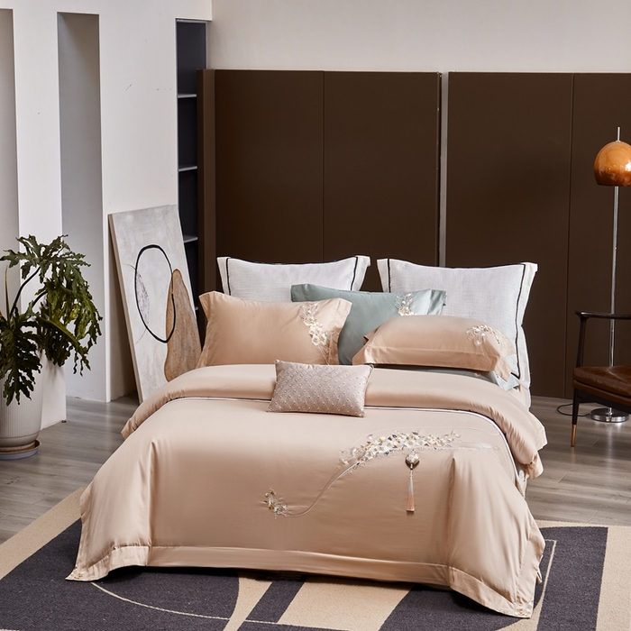 91家纺网 家纺一手货源 找家纺 爱情故事2025春夏居家新品四件套 繁花-玉