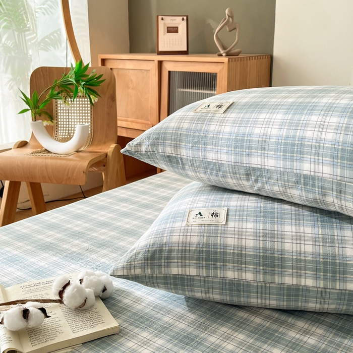 91家纺网 家纺一手货源 找家纺 21度C 2025新款A类全棉母婴级四件套单品系列-单枕套 可可兰