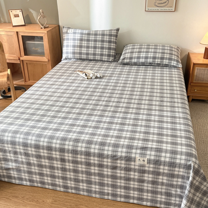 91家纺网 家纺一手货源 找家纺 21度C 2025新款A类全棉母婴级四件套单品系列-单床单 可可灰