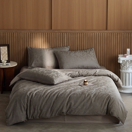 91家纺网 家纺一手货源 找家纺 风向标家纺 2025全棉浮雕提花四件套-科林斯系列（风格一） 科林斯-慕斯灰