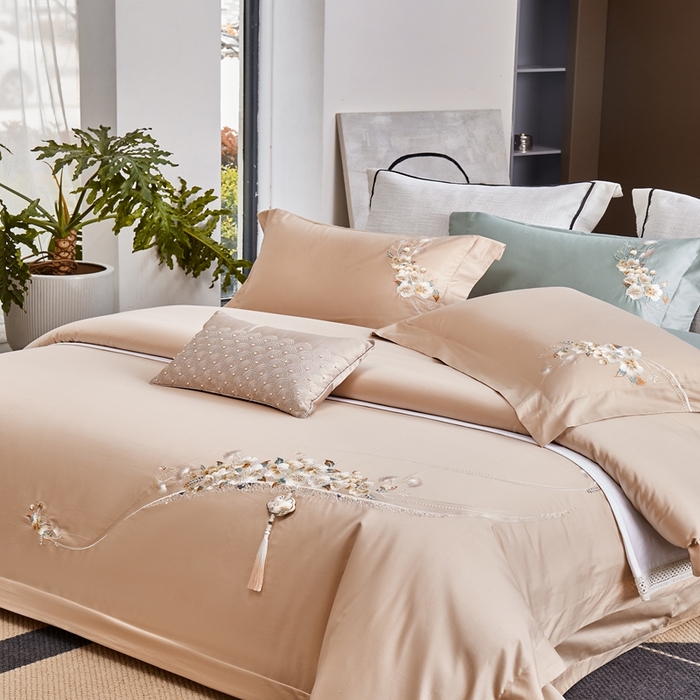 91家纺网 家纺一手货源 找家纺 爱情故事2025春夏居家新品四件套 繁花-玉