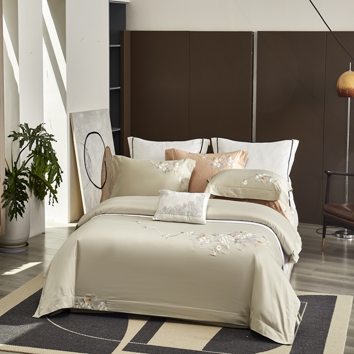 91家纺网 家纺一手货源 找家纺 爱情故事2025春夏居家新品四件套 似锦-香槟