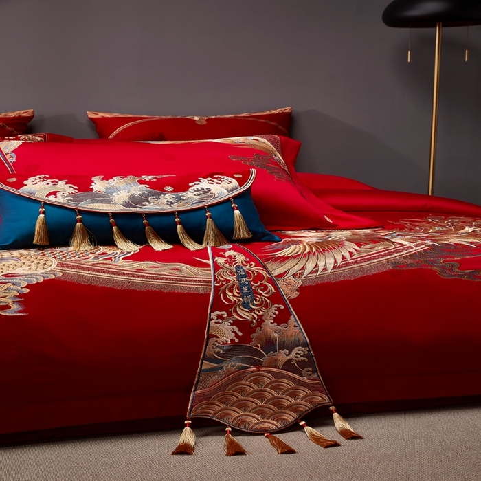 91家纺网 家纺一手货源 找家纺 爱情故事2025新款婚庆新品 千禧龙凤