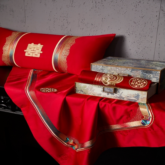 91家纺网 家纺一手货源 找家纺 爱情故事2025新款婚庆新品 开门见喜