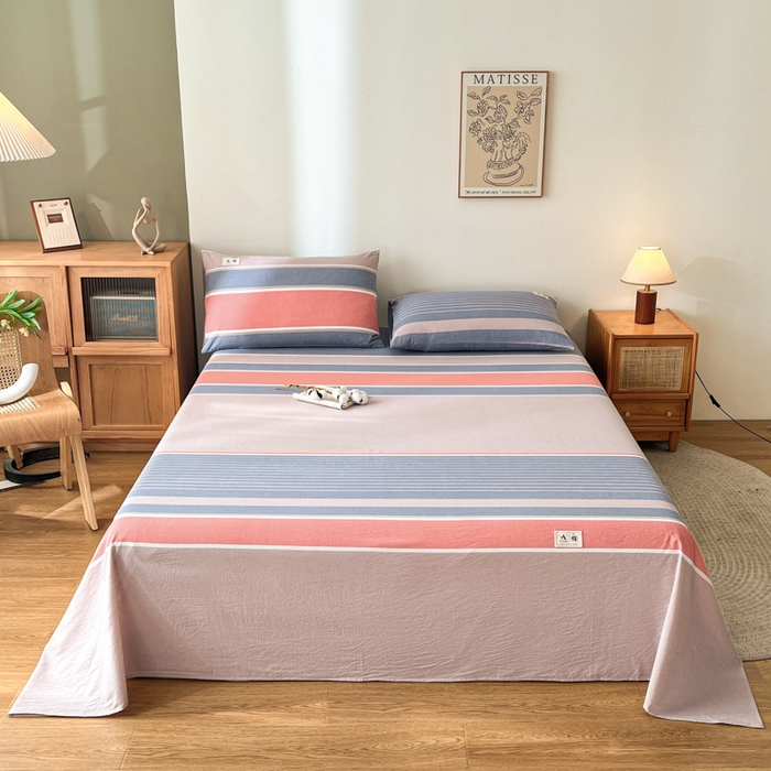 91家纺网 家纺一手货源 找家纺 21度C 2025新款A类全棉母婴级四件套单品系列-单床单 莱卡条