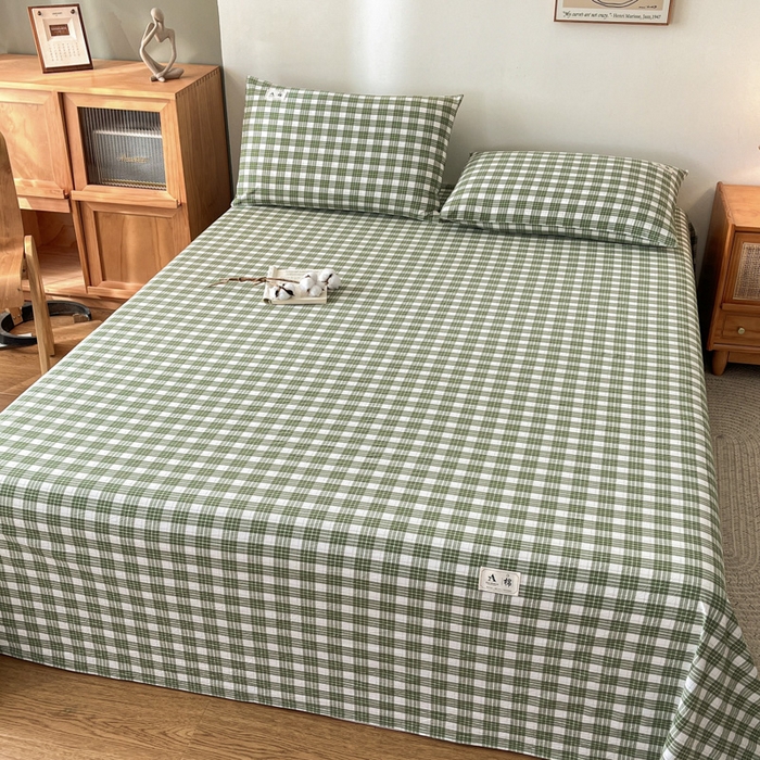 91家纺网 家纺一手货源 找家纺 21度C 2025新款A类全棉母婴级四件套单品系列-单床单 澳白绿