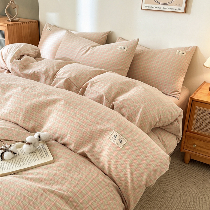 91家纺网 家纺一手货源 找家纺 21度C 2025新款A类全棉母婴级四件套单品系列-四件套 春野玉