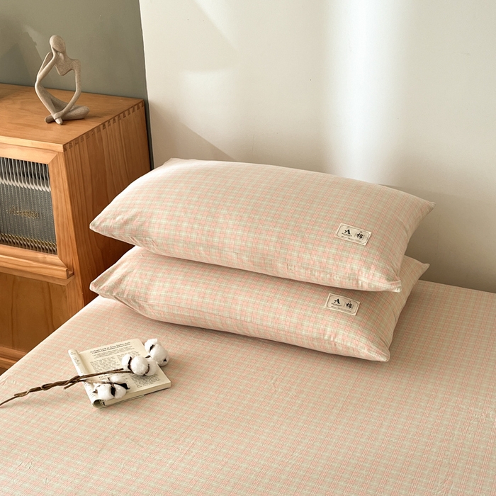 91家纺网 家纺一手货源 找家纺 21度C 2025新款A类全棉母婴级四件套单品系列-单枕套 春野玉