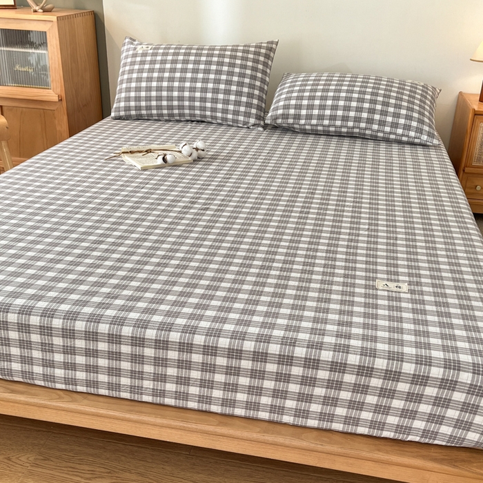 91家纺网 家纺一手货源 找家纺 21度C 2025新款A类全棉母婴级四件套单品系列-单床笠 澳白灰